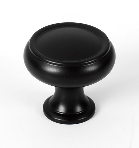 Alno A626-14-MB: 1-1/4" Charlie's Collection Cabinet Knob - Matte Black
