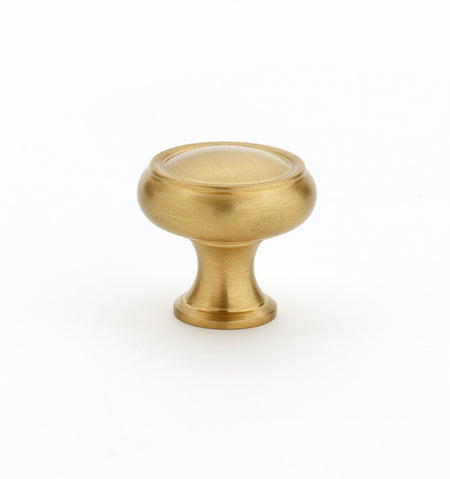 Alno A626-14-SB: 1-1/4" Charlie's Collection Cabinet Knob - Satin Brass