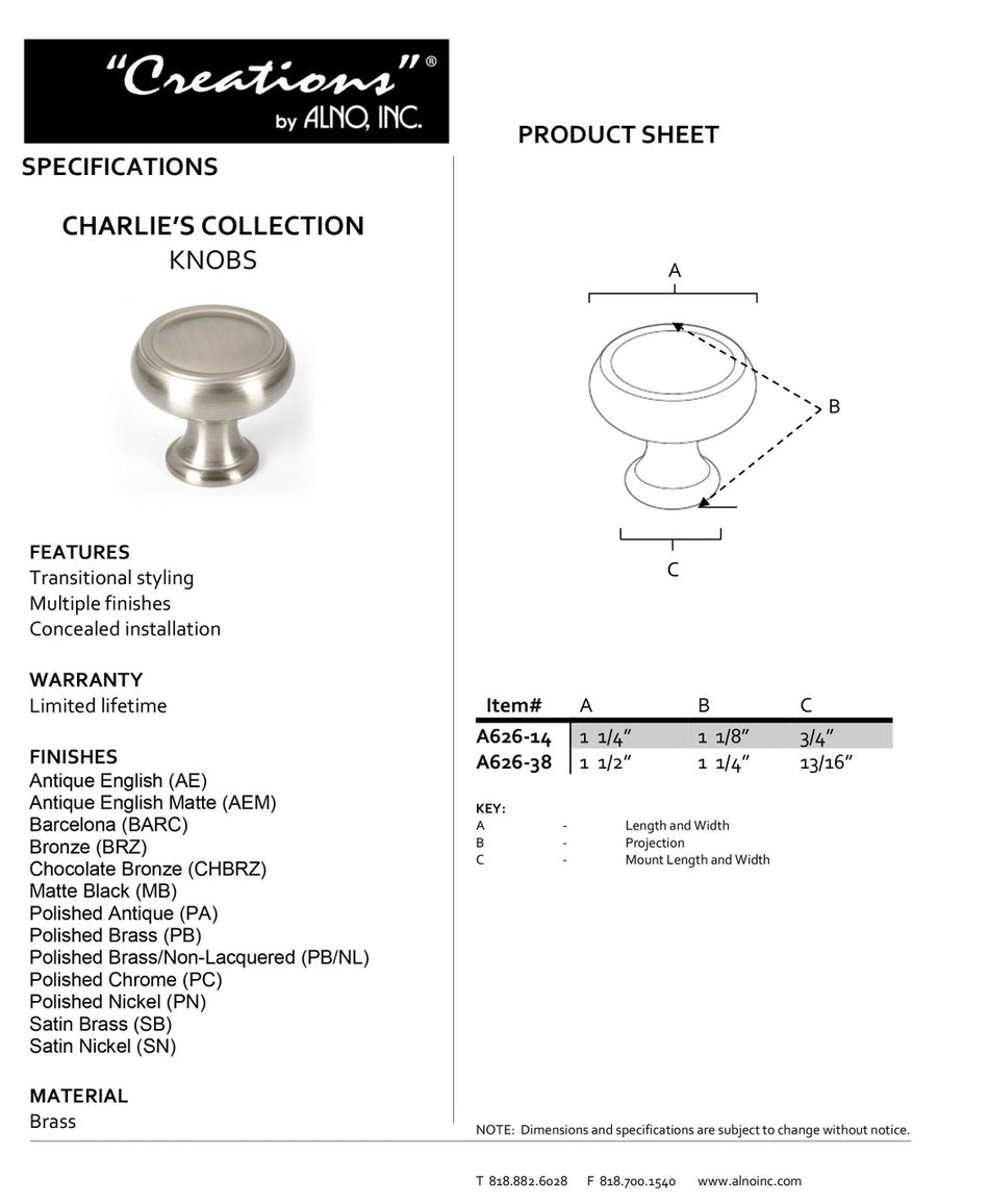 Specificaton Sheet