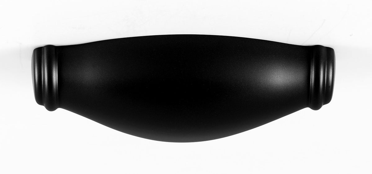 Alno A626-3-MB: 3" cc Charlie's Collection Cup Cabinet Pull - Matte Black