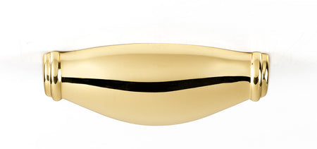 Alno A626-3-PB: 3" cc Charlie's Collection Cup Cabinet Pull - Polished Brass