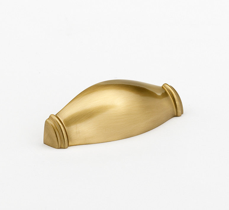 Alno A626-3-SB: 3" cc Charlie's Collection Cup Cabinet Pull - Satin Brass