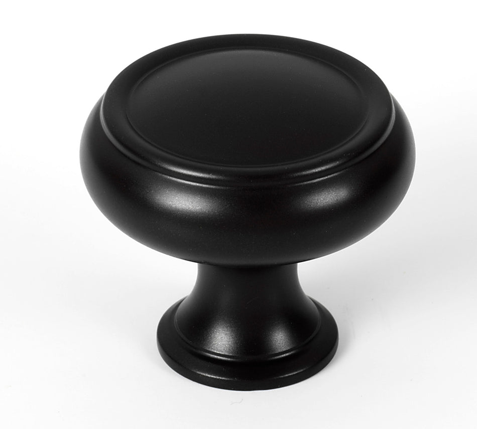 Alno A626-38-MB: 1-1/2" Charlie's Collection Cabinet Knob - Matte Black