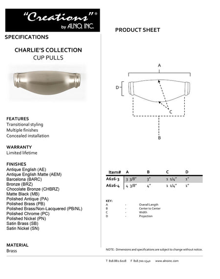 Specificaton Sheet