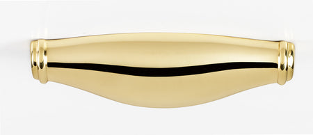 Alno A626-4-PB: 4" cc Charlie's Collection Cup Cabinet Pull - Polished Brass