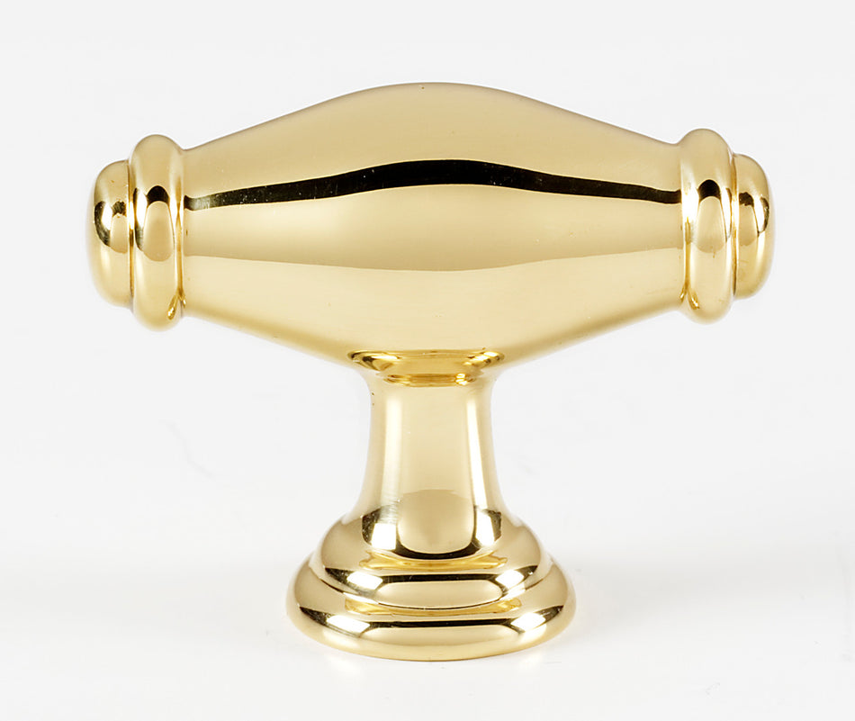 Alno A626-PB/NL: 1-3/4" Charlie's Collection Cabinet Knob - Unlacquered Brass
