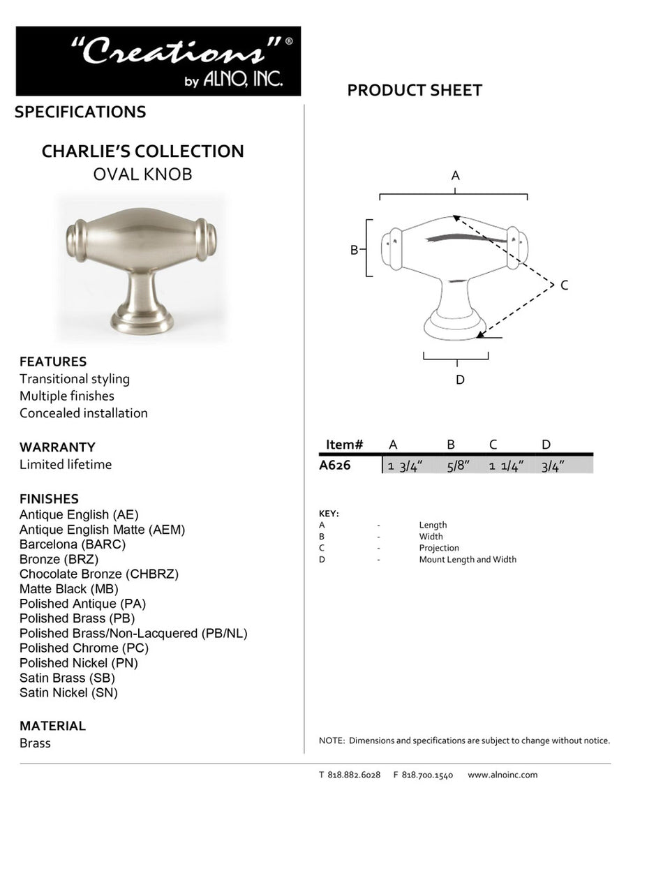 Specificaton Sheet