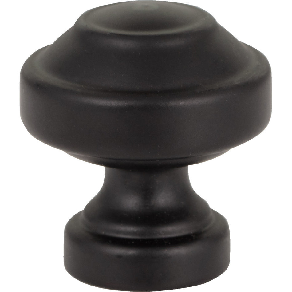 Atlas A640-BL: 1-1/8" Malin Cabinet Knob - Matte Black