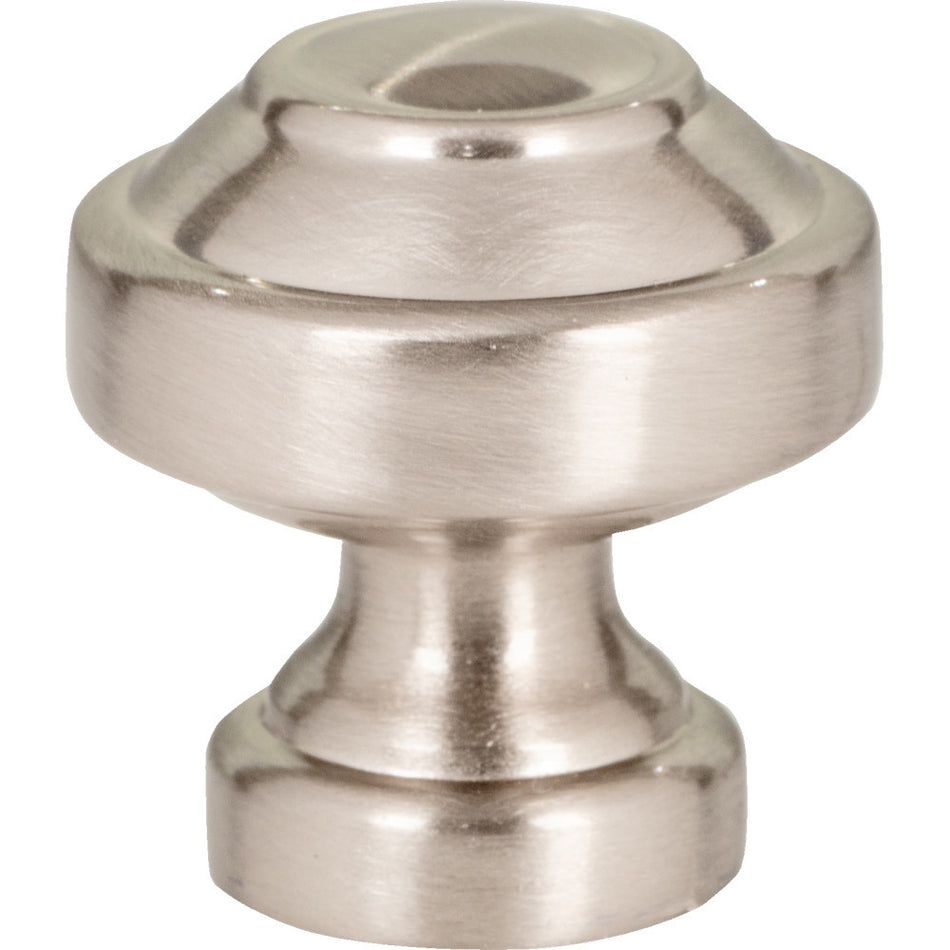 Atlas A640-BRN: 1-1/8" Malin Cabinet Knob - Brushed Nickel