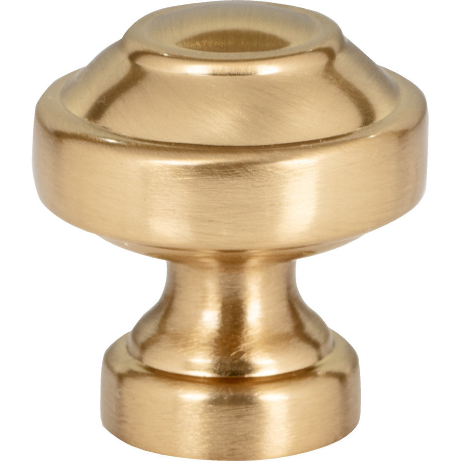 Atlas A640-WB: 1-1/8" Malin Cabinet Knob - Warm Brass