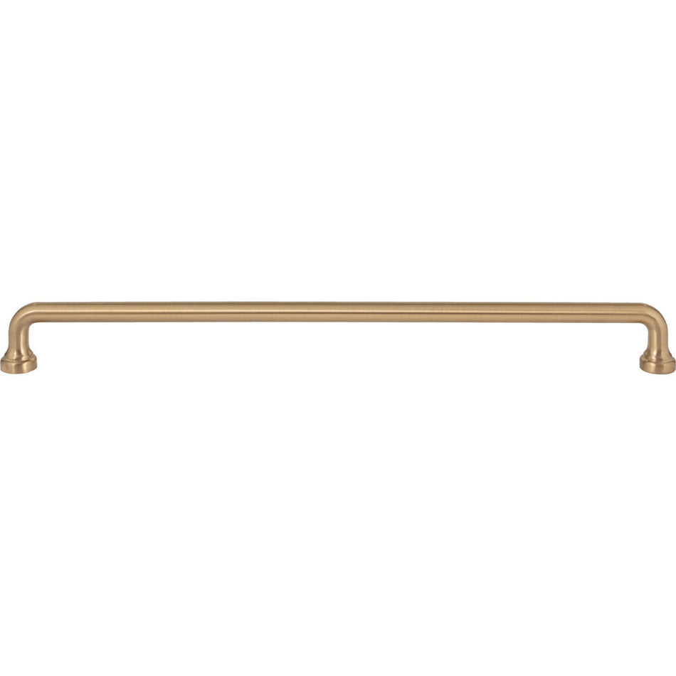 Atlas A645-WB: 12" cc Malin Cabinet Pull - Warm Brass