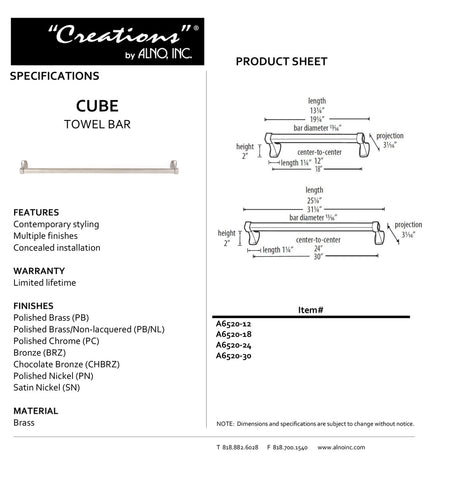 Specificaton Sheet