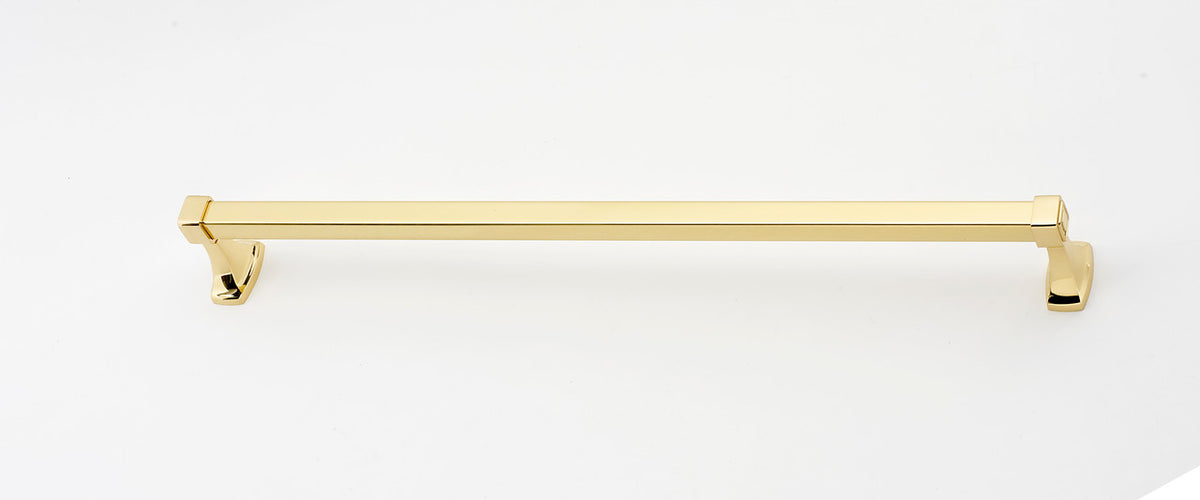 Alno A6520-24-PB/NL: 24" cc Cube Towel Bar - Unlacquered Brass