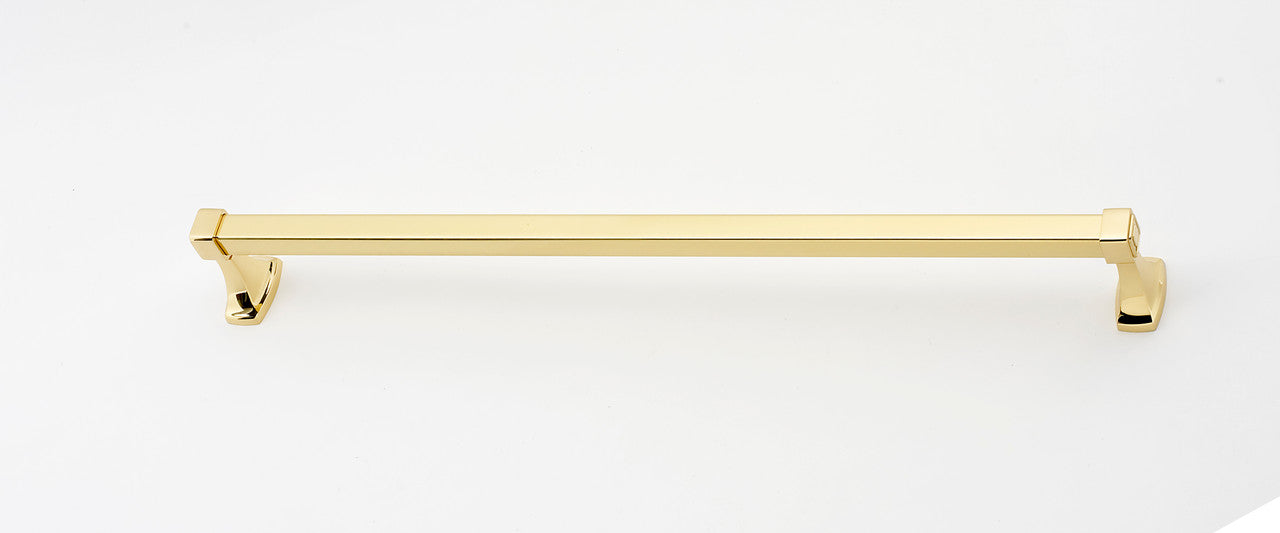 Alno A6520-24-PB/NL: 24" cc Cube Towel Bar - Unlacquered Brass