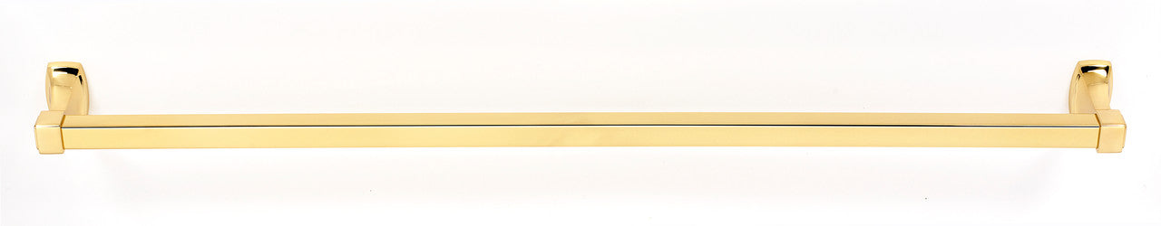 Alno A6520-30-PB: 30" cc Cube Towel Bar - Polished Brass