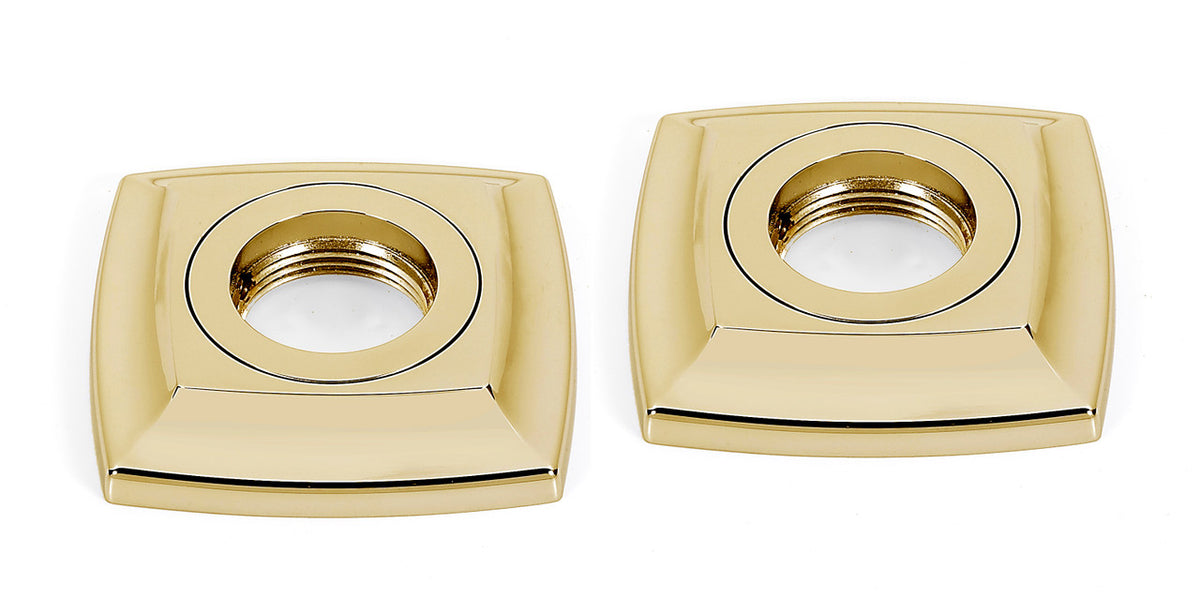 Alno A6524-PB: 3" Cube Mounting Brackets for Grab Bar (pair) - Polished Brass