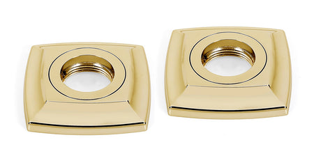 Alno A6524-PB/NL: 3" Cube Mounting Brackets for Grab Bar (pair) - Unlacquered Brass