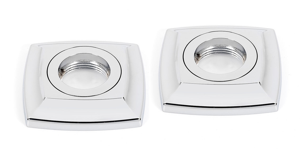 Alno A6524-PC: Cube Grab Bar Mounting Brackets (pair) - Polished Chrome