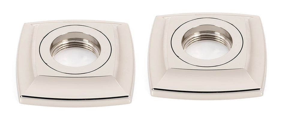 Alno A6524-PN: Cube Grab Bar Mounting Brackets (pair) - Polished Nickel