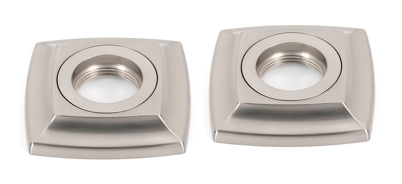 Alno A6524-SN: Cube Grab Bar Mounting Brackets (pair) - Satin Nickel