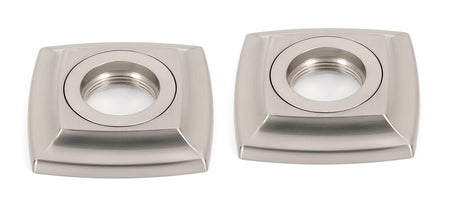 Alno A6524-SN: Cube Grab Bar Mounting Brackets (pair) - Satin Nickel