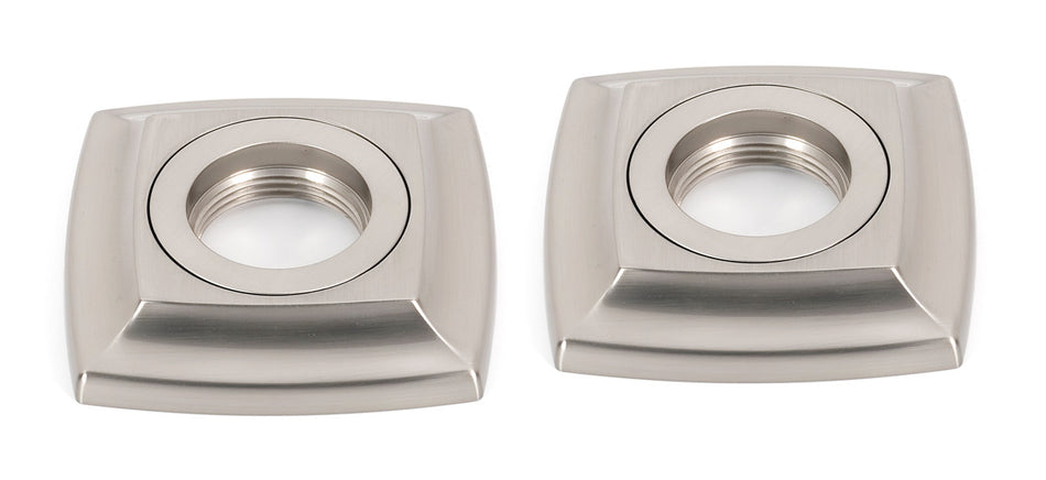 Alno A6524-SN: Cube Grab Bar Mounting Brackets (pair) - Satin Nickel
