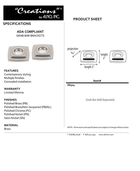 Specificaton Sheet