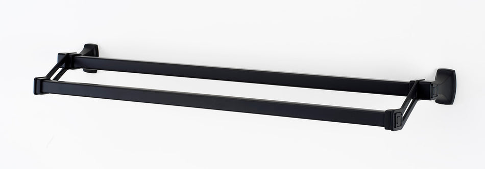 Alno A6525-25-BRZ: 25" cc Cube Double Towel Bar - Bronze