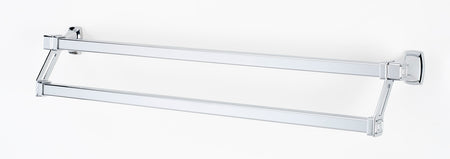 Alno A6525-25-PC: 25" cc Cube Double Towel Bar - Polished Chrome