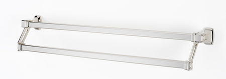 Alno A6525-25-PN: 25" cc Cube Double Towel Bar - Polished Nickel