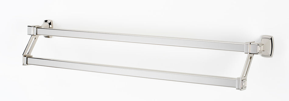 Alno A6525-25-SN: 25" cc Cube Double Towel Bar - Satin Nickel