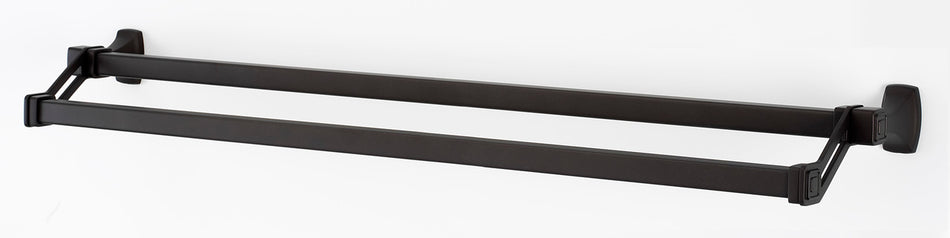 Alno A6525-31-CHBRZ: 31" cc Cube Double Towel Bar - Chocolate Bronze