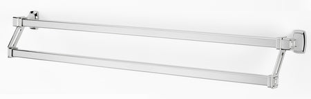 Alno A6525-31-PC: 31" cc Cube Double Towel Bar - Polished Chrome