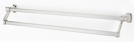 Alno A6525-31-PN: 31" cc Cube Double Towel Bar - Polished Nickel