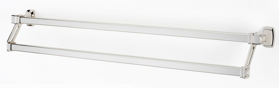 Alno A6525-31-PN: 31" cc Cube Double Towel Bar - Polished Nickel