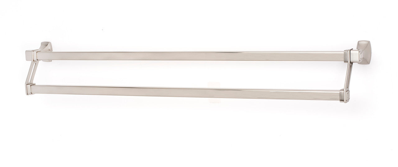 Alno A6525-31-SN: 31" cc Cube Double Towel Bar - Satin Nickel