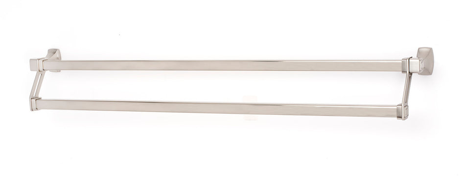 Alno A6525-31-SN: 31" cc Cube Double Towel Bar - Satin Nickel