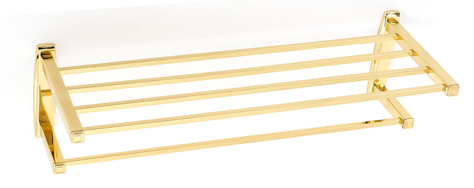 Alno A6526-24-PB: 24" cc Cube Towel Rack - Polished Brass