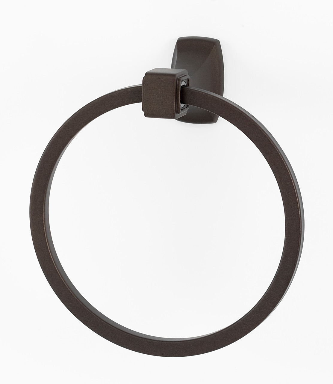 Alno A6540-CHBRZ: 6" Cube Towel Ring - Chocolate Bronze