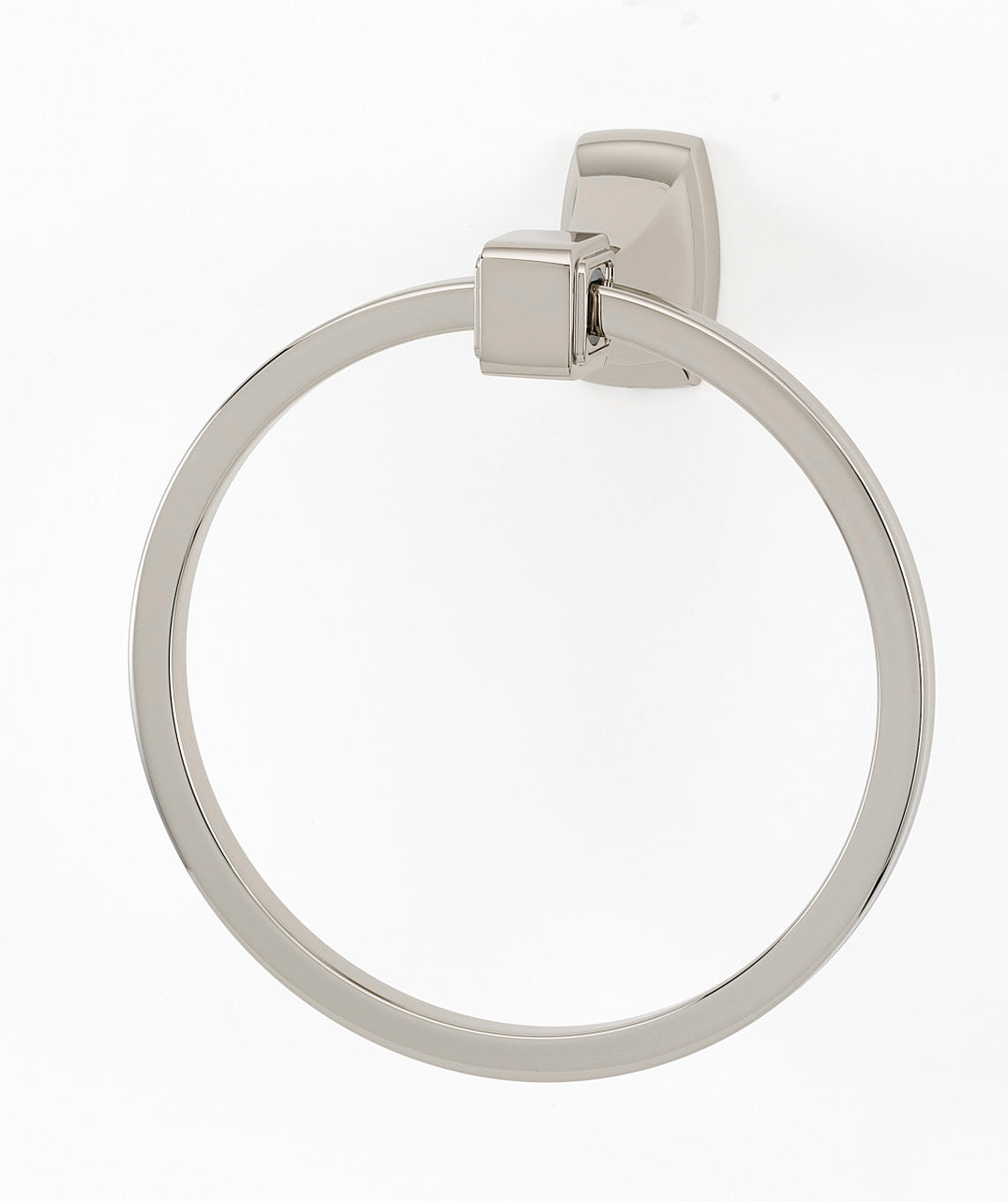 Alno A6540-SN: 6" Cube Towel Ring - Satin Nickel