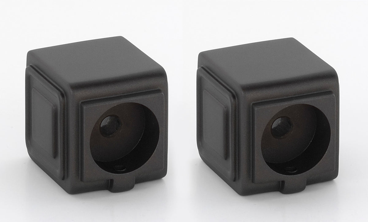 Alno A6546-CHBRZ: Cube Shower Rod Mounting Brackets (pair) - Chocolate Bronze
