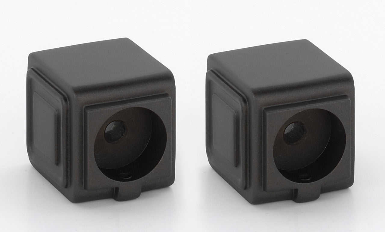 Alno A6546-CHBRZ: Cube Shower Rod Mounting Brackets (pair) - Chocolate Bronze
