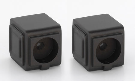 Alno A6546-CHBRZ: Cube Shower Rod Mounting Brackets (pair) - Chocolate Bronze