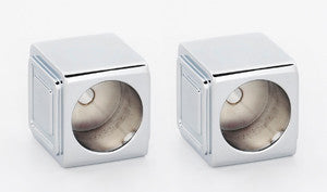 Alno A6546-PC: Cube Shower Rod Mounting Brackets (pair) - Polished Chrome