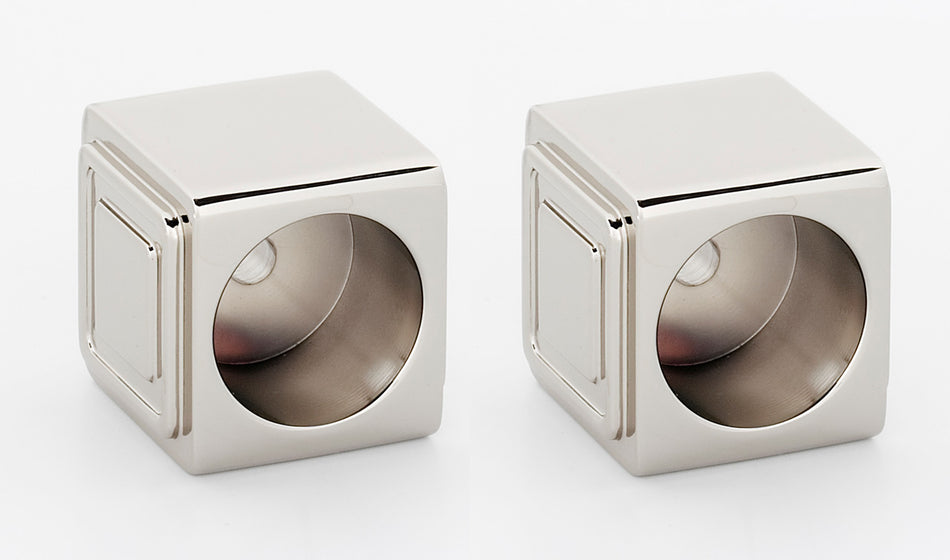 Alno A6546-PN: Cube Shower Rod Mounting Brackets (pair) - Polished Nickel