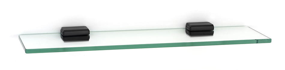 Alno A6550-18-BRZ: 18" Cube Glass Shelf w/Brackets - Bronze