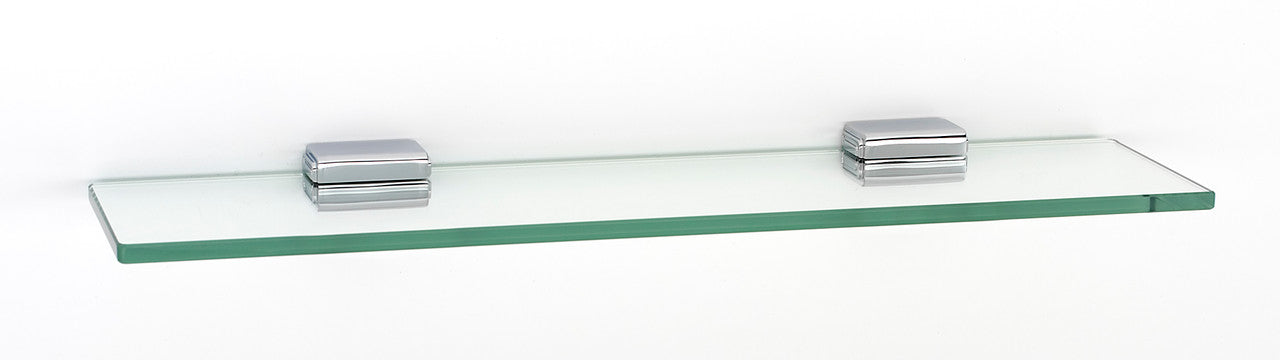 Alno A6550-18-PC: 18" Cube Glass Shelf w/Brackets - Polished Chrome