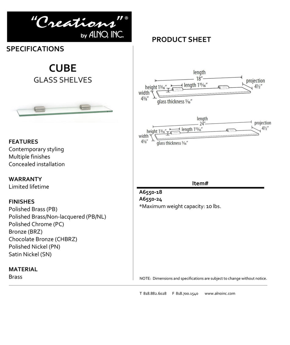 Specificaton Sheet