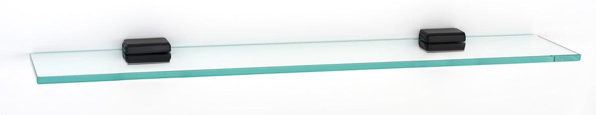 Alno A6550-24-BRZ: 24" Cube Glass Shelf w/Brackets - Bronze