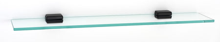 Alno A6550-24-BRZ: 24" Cube Glass Shelf w/Brackets - Bronze